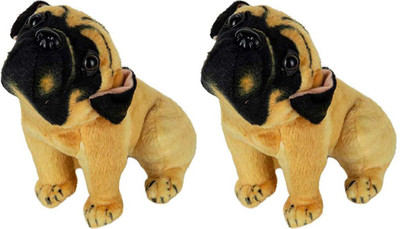 

Unicorn Soft Toys, Stuffed Animal Pug Dog ( pack of 2) - 20 cm(Brown)