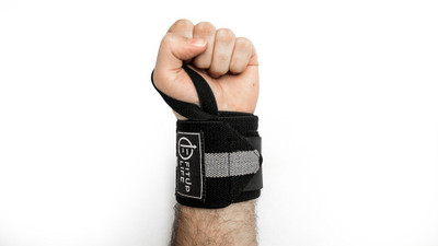

Fitup Life Gym Wrist Support (One Pair) with Non Slip Grip {Imported} Wrist Support (, Black, Grey