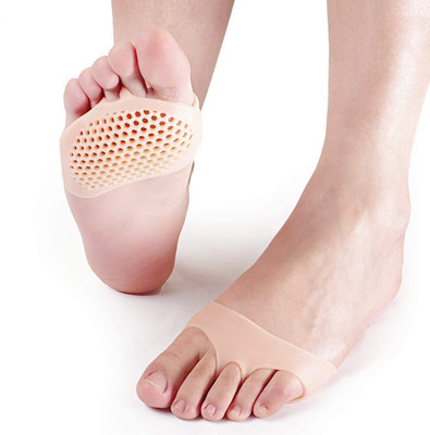 

holiday Soft Silicon Gel Half Toe Sleeve Forefoot Pads For Pain Relief Foot Support (, creame, Multicolor