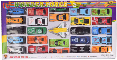 

KIDZIAN Wonder Force car set-Die Cast 25 Piece Metal Car Set for Kids-toys for kids-kids entertainment(Multicolor)