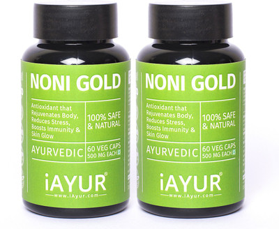 

iAYUR Noni Gold Extract (Pack of 3) 100% Potent, Pure & Safe 500 Mg(180 No)