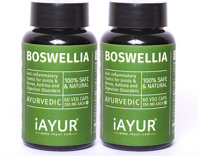 

iAYUR Boswellia (Shallaki) Extract (Pack of 2) 100% Potent, Pure & Safe 350 Mg(120 No)