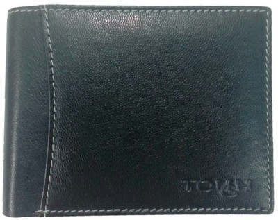 

TOUGH Men Casual Black Genuine Leather Wallet(6 Card Slots)