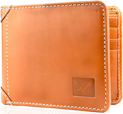 

AL FASCINO Men Tan Genuine Leather Wallet(6 Card Slots)