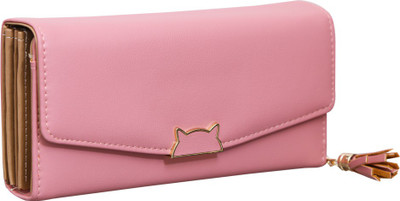 

Cidky Women Pink Artificial Leather Wrist Wallet(4 Card Slots), Babypink