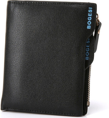 

Bogesi Men Black Artificial Leather Wallet(7 Card Slots), Black-vertical