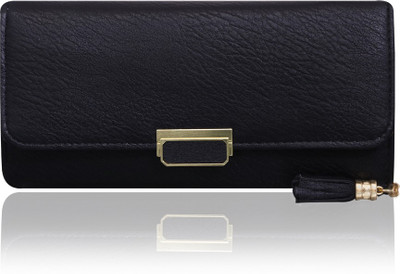 

Cidky Women Black Artificial Leather Wrist Wallet(4 Card Slots), Trendy black