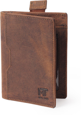 

MIN-TAN Men Casual Brown Genuine Leather Card Holder(8 Card Slots), Dark brown