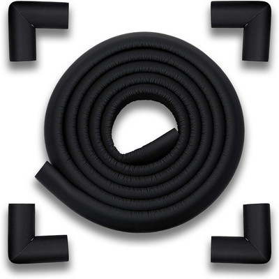 

RKPM Child Safety Strip Cushion Guard 2.5 mtr & 4 Pcs Corner Guards with Strong Two Side Adhesive Tape Black(Black)