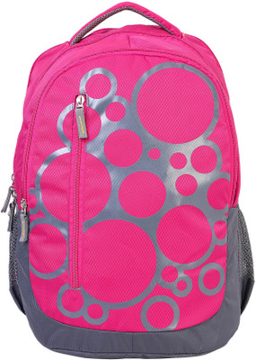 

N Choice "RINGS" 32 Lt Pink & Grey Casual Backpack I bagpack 32 L Backpack(Multicolor), Multi-colour