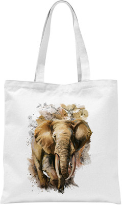 

Rawbags Rawbags'Elephant'-White tote bag Multipurpose Bag(White, 5 L)