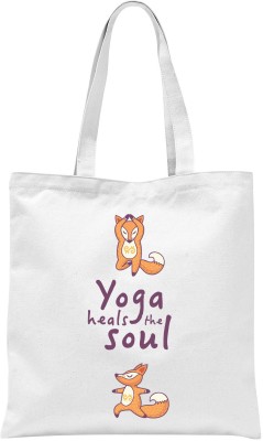 

Rawbags Rawbags'Yoga heals the soul'-White tote bag Multipurpose Bag(White, 5 L)