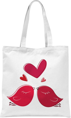 

Rawbags Rawbags'Love Birds'-White tote bag Multipurpose Bag(White, 5 L)