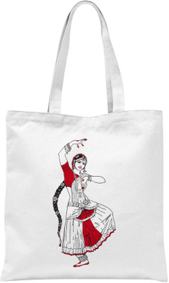 

Rawbags Rawbags'Bharathanatiyam'-White tote bag Multipurpose Bag(White, 5 L)