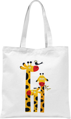 

Rawbags Rawbags'Giraffie'-White tote bag (Nursery/Play School) Multipurpose Bag(White, 5 L)