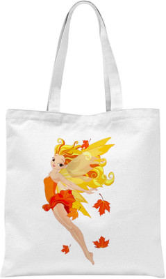 

Rawbags Rawbags'Flying Girl'-White tote bag Multipurpose Bag(White, 5 L)