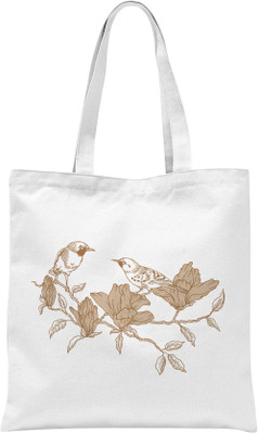 

Rawbags Rawbags'Cute Birds'-White tote bag Multipurpose Bag(White, 5 L)