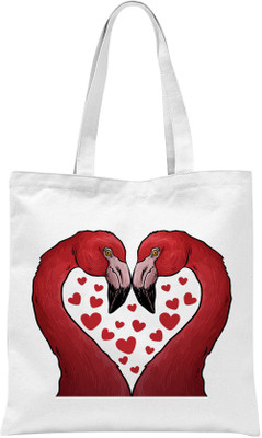 

Rawbags Rawbags'Cute Birds Love'-White tote bag Multipurpose Bag(White, 5 L)