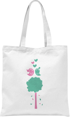 

Rawbags Rawbags'Lovebirds'-White tote bag Multipurpose Bag(White, 5 L)