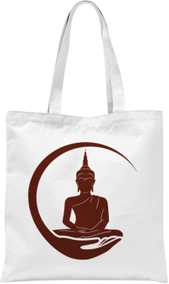 

Rawbags Rawbags'Bhuddha'-White tote bag (Nursery/Play School) Multipurpose Bag(White, 5 L)