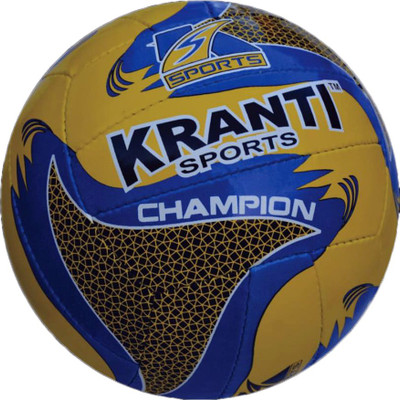 Kranti CHAMPION Volleyball - Size: (Pack of 1, Brown, Blue, Brown 01
