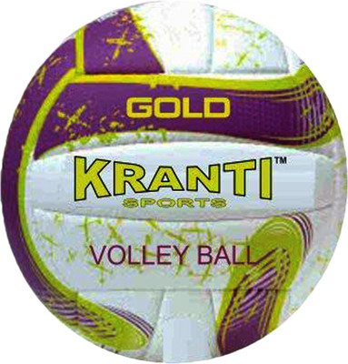 

Kranti GOLD Volleyball - Size: (Pack of 1, White, Purple, White 17