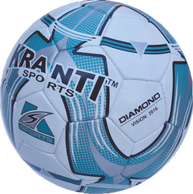 

Kranti DIAMOND Football - Size: (Pack of 1, White, Blue, White 12