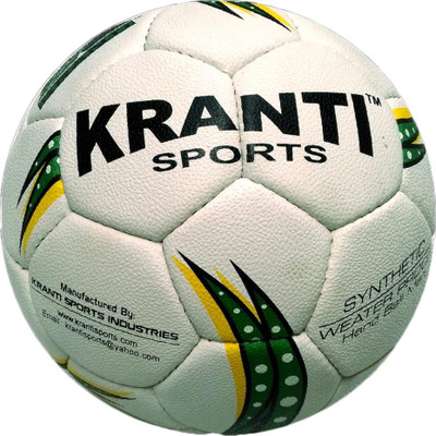 

Kranti HAND BALL Football - Size: (Pack of 1, White, Green, White 02