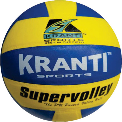 

Kranti SUPERVOLLEY Volleyball - Size: (Pack of 1, Yellow, Blue, Yellow 01