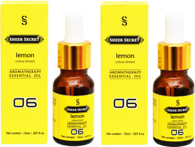 

SHEER SECRET 2 AROMATHERAPY LEMON ESSENTIAL OIL 15ML EACH(30 ml)