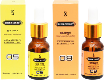 SHEER SECRET 2 AROMATHERAPY TEA TREE ESSENTIAL OIL 15ML AND ORANGE ESSENTIAL OIL 15ML(30 ml)