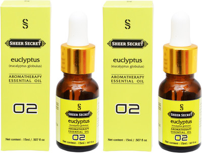 

SHEER SECRET 2 AROMATHERAPY EUCLYPTUS ESSENTIAL OIL 15ML EACH(30 ml)