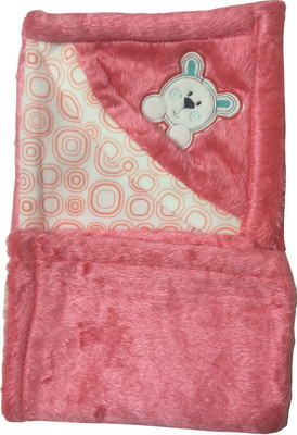 

SONAHITA Printed  Hooded Baby Blanket(Fur, SONA6-Peach