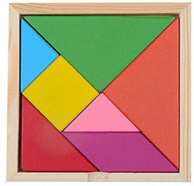 

Skywalk Colorful Wooden Puzzle Toy Tangram Brain Teaser for Baby's Educational Developmental,Wooden jigsaw Tangram Puzzle(8 Pieces)