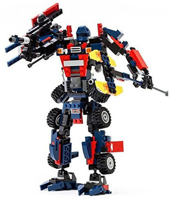 

Shanbuyers 2 in 1 Assembled Building Blocks Series Transformer Robot Converts Into Car Set - 377 Pcs ( Multicolor )(Multicolor)