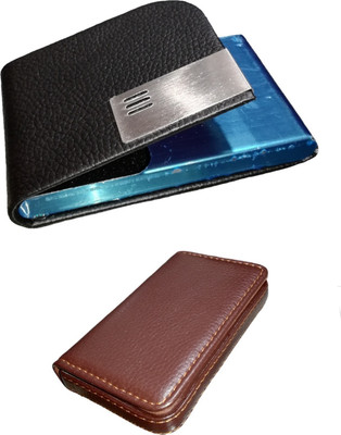 

TLO office file ATM CARDS Holder 10 Card Holder(Set of 2, Multicolor, Brown)