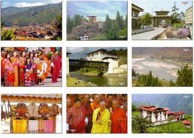 

postcard Bhutan Picture Postcards (Set-2) Post Card(Multicolor, Pack of 9)