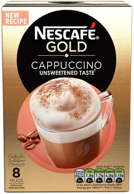 

Nescafe GOLD Cappuccino Unsweetened Coffee, 8 Sachets Instant Coffee 116 g