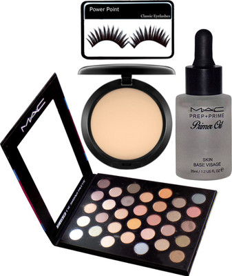 

power point Eyelashes&Mac Eyeshadow Palette&Mac Compact&Mac Primer Oil(Set of 4)