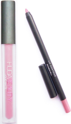 

Huda Beauty Bombshell Long Lasting Comfortable Matte Liquid Lipstick 5ml With Lip Contour(Set of 1)