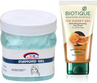 

Pink Root DIAMOND GEL 500G WITH HONEY FACEWASH(Set of 2)