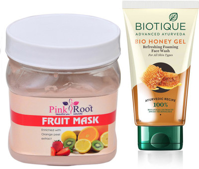 

Pink Root FRUIT MASK 500G WITH BIOTIQUE HONEY FACEWASH(Set of 2)