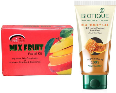 

Pink Root MIX FRUIT KIT 83G WITH HONEY FACEWASH(Set of 2)
