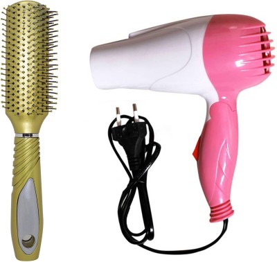 

Prime Fancy Flat HAir Brush With Hair Dryer For Salon & Home Use(Set of 2)