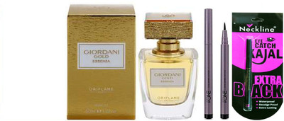 

Oriflame Sweden Giordani gold essenza parfum and the one eye liner stylo with neckline kajal(Set of 3)
