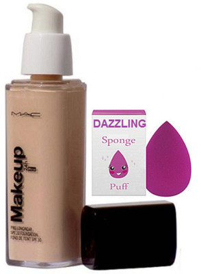 

Dazzling Sponge Puff & Mac Makeup Pro LOngwear Foundation(Set of 2)