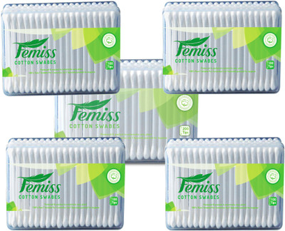 

femiss cotton swabs box of 100 sticks (pack of 5)(Pack of 100)