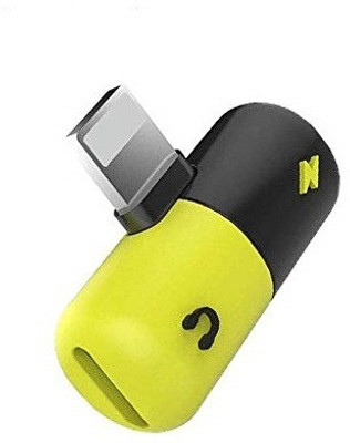 

99 Gems LIGHTNING SPLITTER CHARGING Headphone Adapter(APPLE IPHONE 7, Yellow, Black), Black;yellow