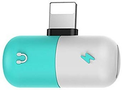 

99 Gems LIGHTNING SPLITTER CHARGING & Headphone Adapter(Mobile, Laptop, Tablet, Mp3, Gaming Device, Blue, Black), Black;blue