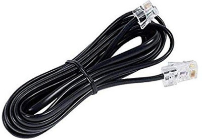 Optisoft Telephone Cable 2 Meter) RJ11 Network Cable(Compatible with TELEPHONE, Black)